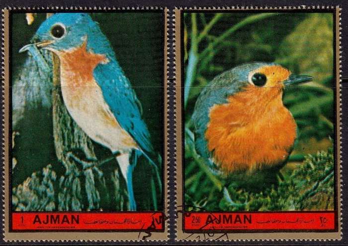 United Arab Emirates,Ajman,As per scan,MNH,CTO,Size of stamp 5cmx7cm,no gum