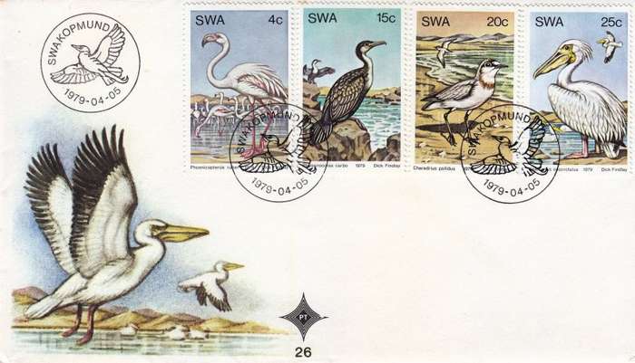 South West Africa,Scott#429,432 ,1979,FDC and information card,Birds