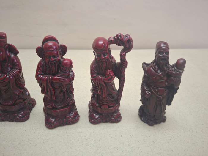 Six meduim sized oriental figurines