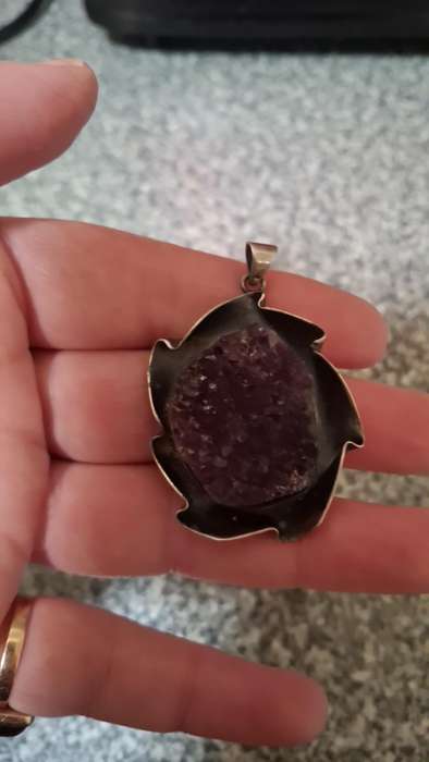 Sliver amythest pendant