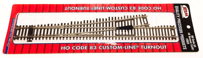 ATLAS: HO CODE-83 #6 CUSTOMLINE TURNOUT LEFT #563