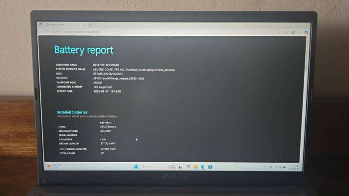 Asus Vivobook x515ua, Radeon 5700U Ryzen 7, 16GB RAM, 512GB NVME