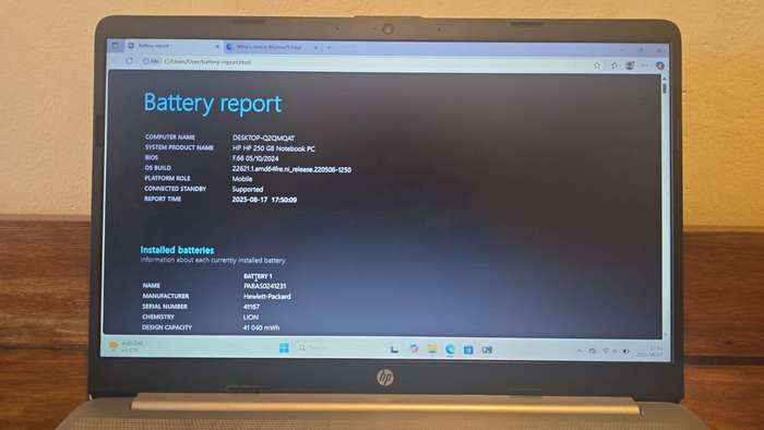 HP Model:250 g8, Intel 11th Gen i5, 8GB RAM, 512 GB NVME