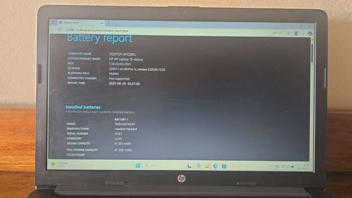 HP Model:15s-fq200ini