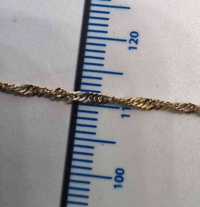 9ct Yellow and White Gold Singapore Twist Bracelet