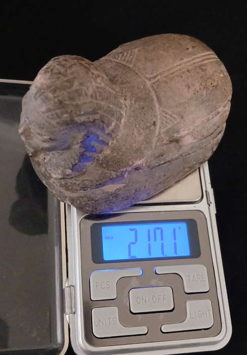 Egyptian Sphinx Headed Pottery Scarab Seal