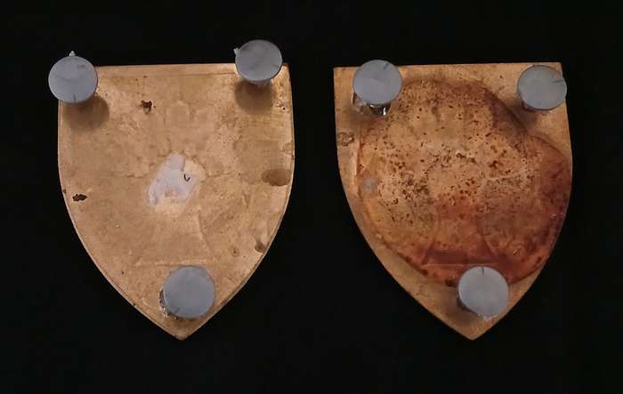 SADF BETHLEHEM COMMANDO SHOULDER FLASH PAIR    ( NOTE TWO PINS REPAIRED )  --  RARE           L128