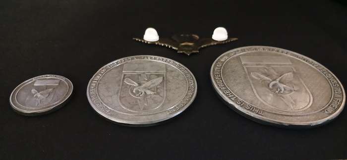 South African Special Task Force Medallions + Wings `` Medallion Sizes: 75mm , 63mm , 33mm O2