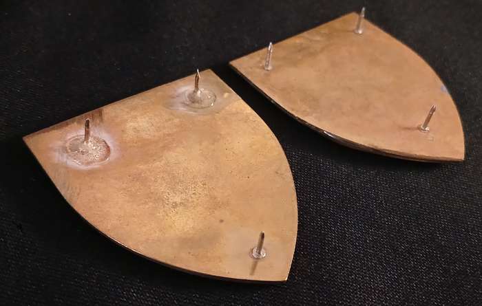 SADF  BOKSBURG COMMANDO SHOULDER FLASH PAIR   "" SUPER RARE ""    " Note Two Pins Repaired "    L198