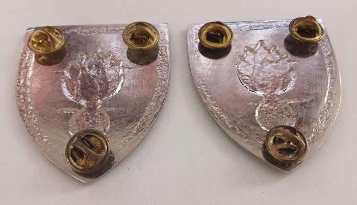 SADF  --- SCHOOL OF ENGINEERS SHOULDER FLASH PAIR  -  SILVER           E7