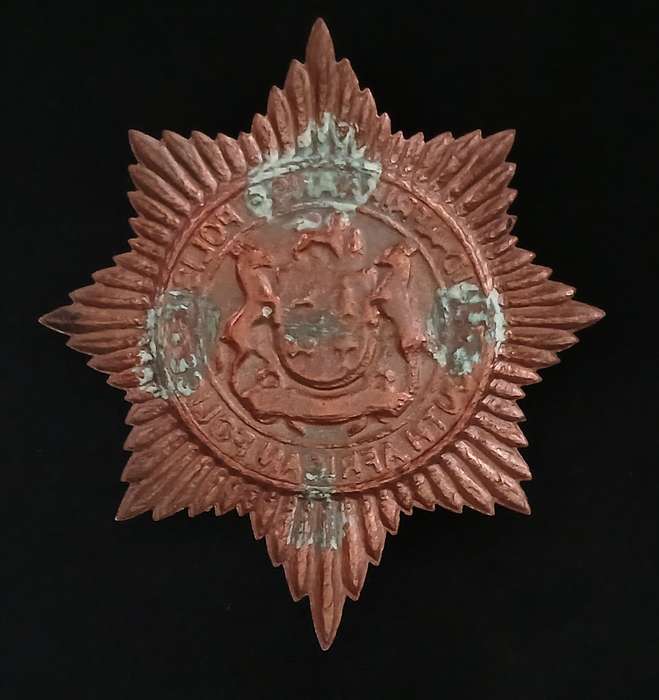 Old South African Police Brass Badge                   L279