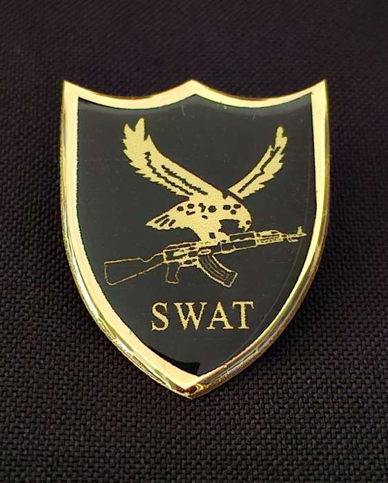 South African Police SWAT  Pin Badge   ( Size 37 x 30 mm )