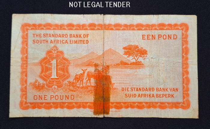 One Pound - The Standard Bank of South Africa Limited 1959  WINDHOEK              NN2