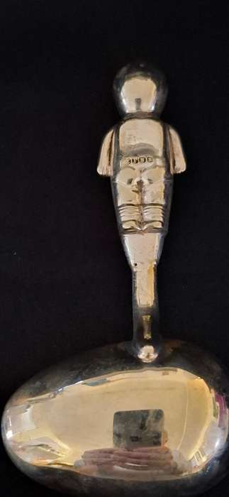 Antique Child Feeding Spoon  ( EPNS )   Inscription TERRENCE      ***  STUNNING  ***         E16