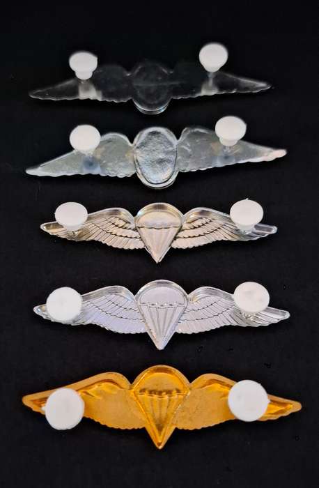SADF PARACHUTE WINGS COLLECTION Of 5 Wings - Full Size `    One Bid For The Lot           E26