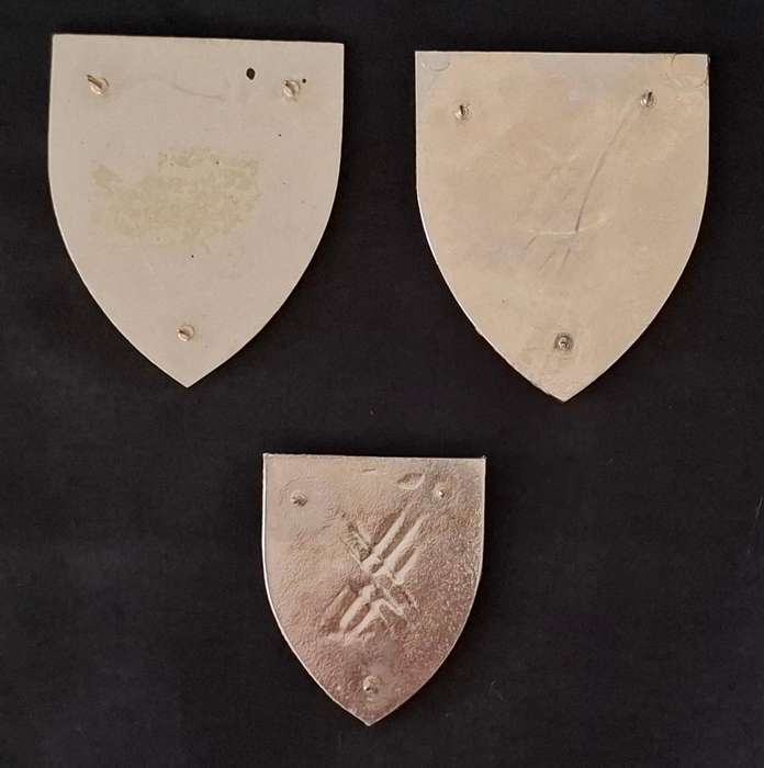 SADF 32 Battalion Shoulder Flash Pair + Pocket Flash  -- 1980 --    ( GOLD ARROWS )             E90