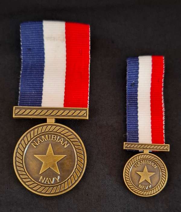 NAMIBIAN NAVY  MEDALS    ( Full and Miniature Size )   ---  RARE RARE RARE  ---               E118