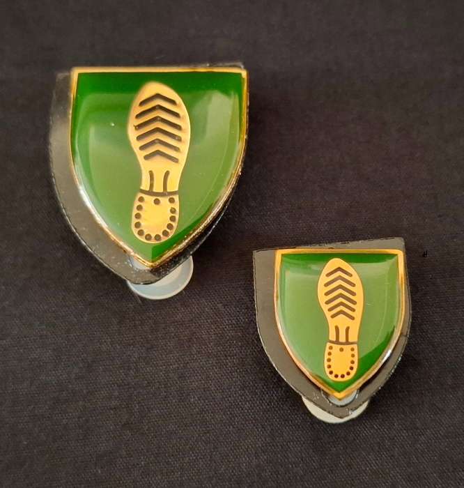 SADF/SANDF TRACKER INSTRUCTOR PIN BADGES - Pocket and Mess Dress Size - CLASS 3 GREEN         E93
