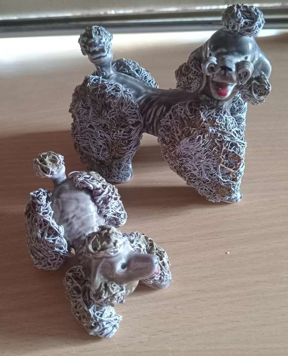 Vintage spaghetti poodle figurines