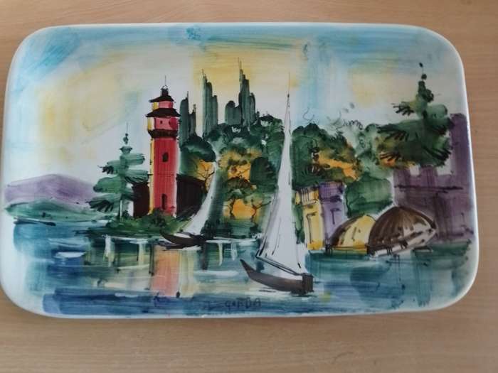 Hand painted Italian wall plate