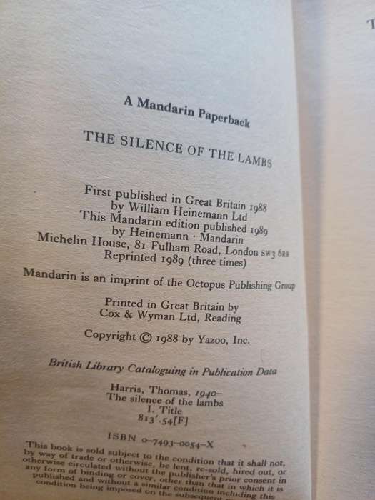 The Silence of the Lambs - Thomas Harris Paperback