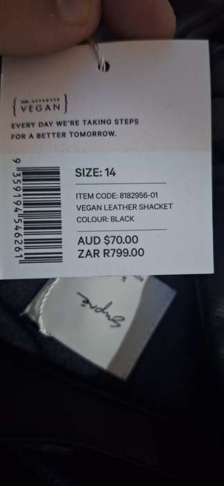 Supre Vegan Leather Jacket