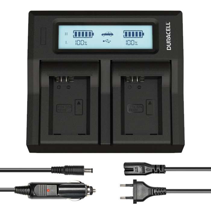 Dual Charger for Sony NP-FZ100 Batteries by Duracel