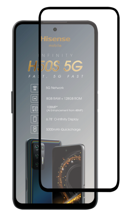 Body Glove Hisense H50S Tempered Glass Screenguard - Black Rim