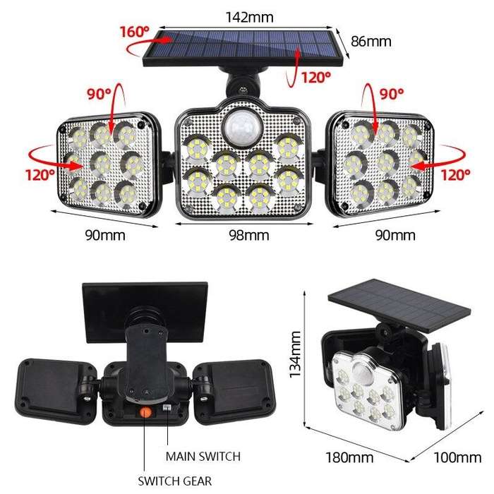 Solar Sensor Light GD-30W