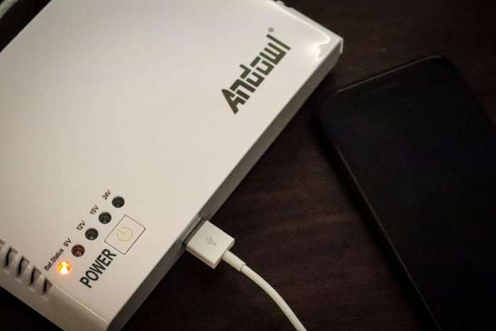 Andowl 12000mAh Mini DC UPS White Q-A212