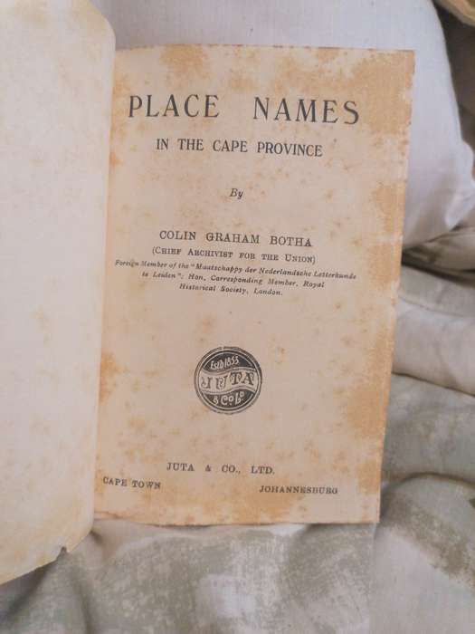 Place Names in the Cape Province