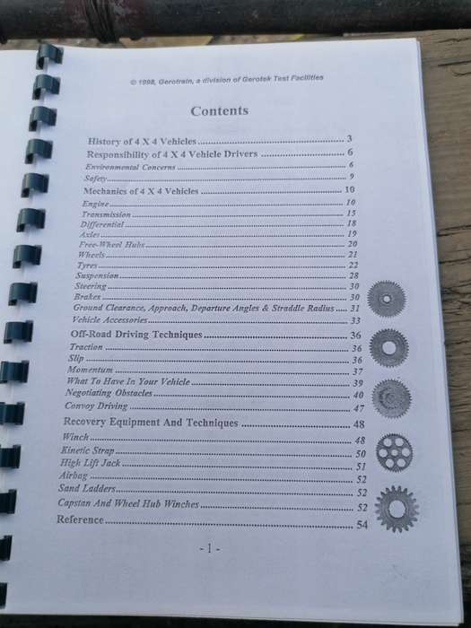 4 x 4 Driver training manual