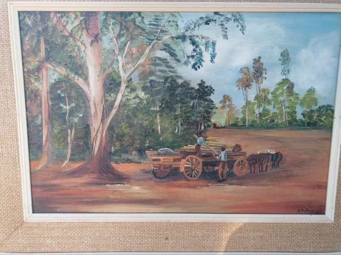 Lovely vintage painting by D. Dubois