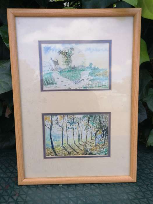 2 small paintings by D. Tyrrell