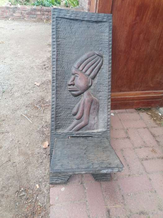 Solid wood tribal chair