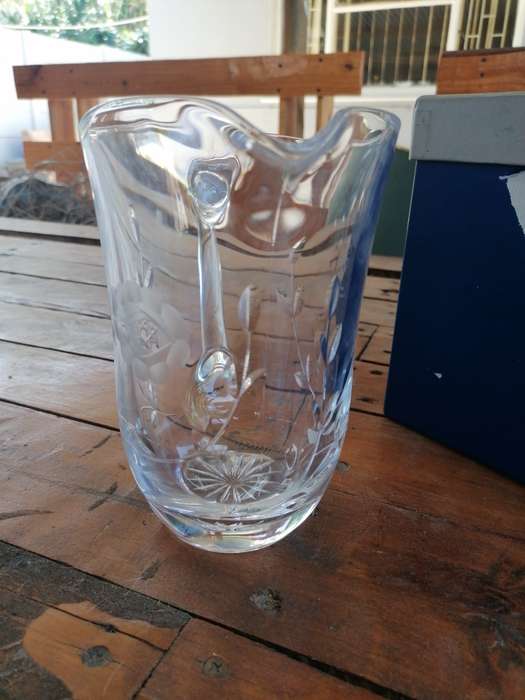 Hand Cut `VITRIA` lead crystal jug