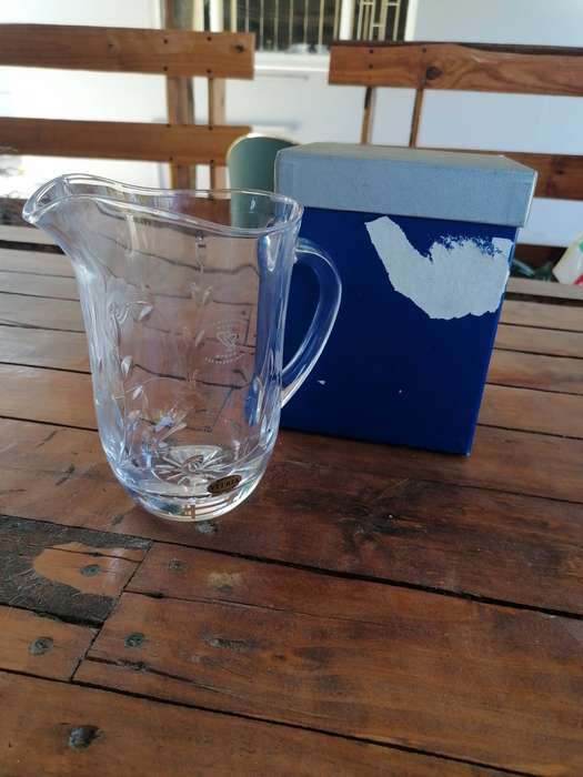 Hand Cut `VITRIA` lead crystal jug
