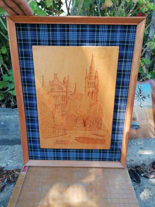 SCOTIA POKERCRAFT  HAND MADE IN SCOTLAND  GLASGOW UNIVERSITY WOOD ART