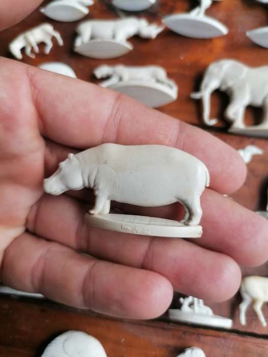 37 Original Coca Cola Miniature White Plastic Animal Collectibles CIRCA 1960's -