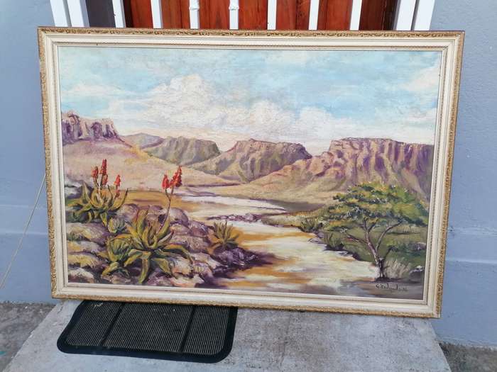 Stunning large G.R.Woods 1974 painting