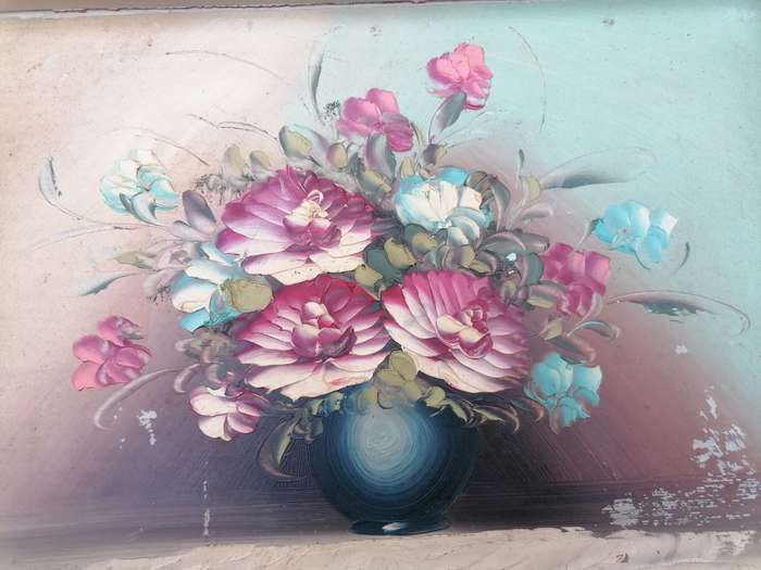 Vintage framed painting, unsigned