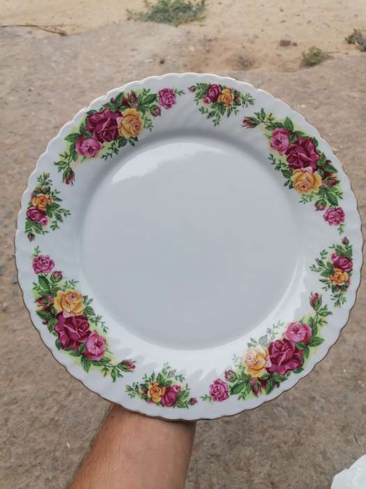 Large replacement English rose porcelain plate