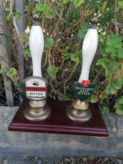 Vintage bar /mancave decor with porcelain handles