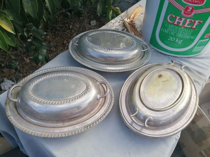 Vintage silver plated serving dishes