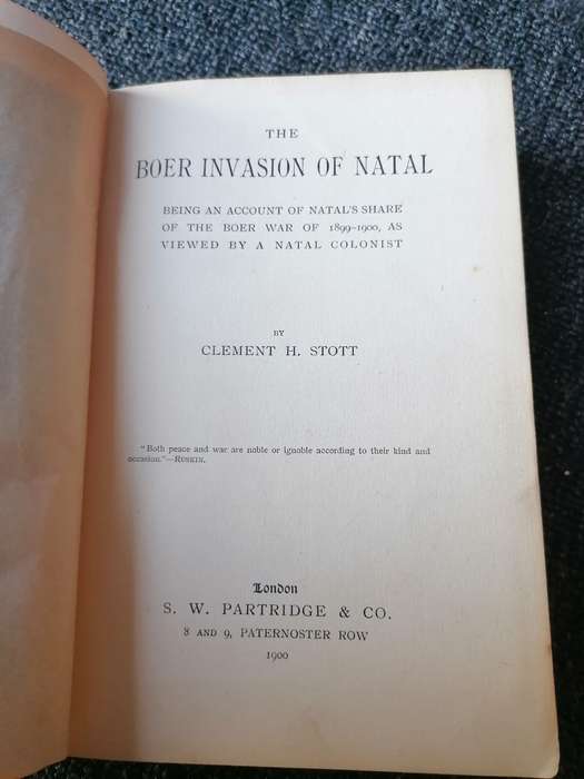 RARE FIND THE BOER INVASION OF NATAL 1900 print