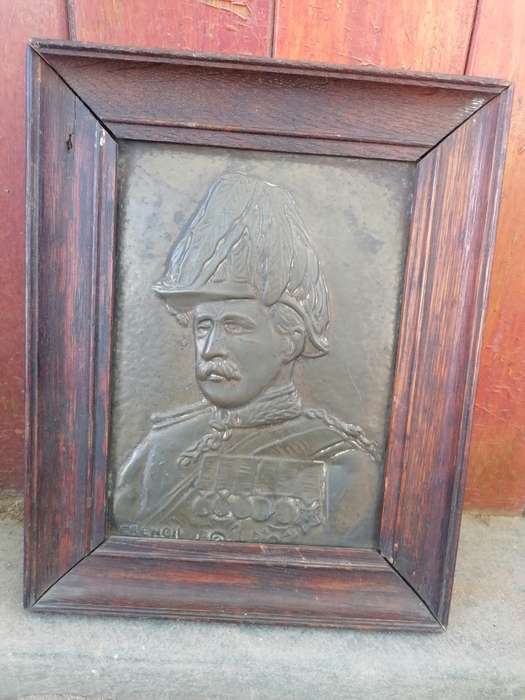 Rare find a original Field Marshal John Denton Pinkstone French, 1st Earl of Ypres copper plaque