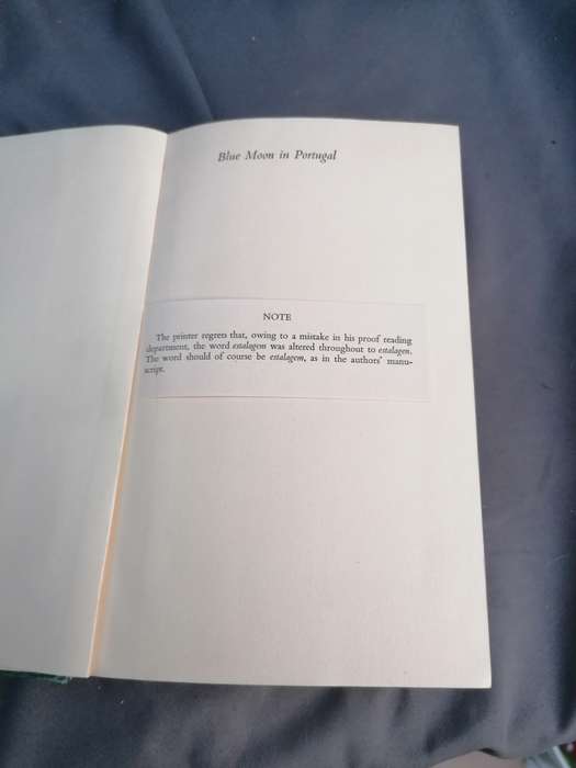 BLUE MOON IN PORTUGAL. (Hard Cover)