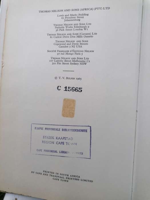 Lost Trails of the Transvaal Book by T. V. Bulpin