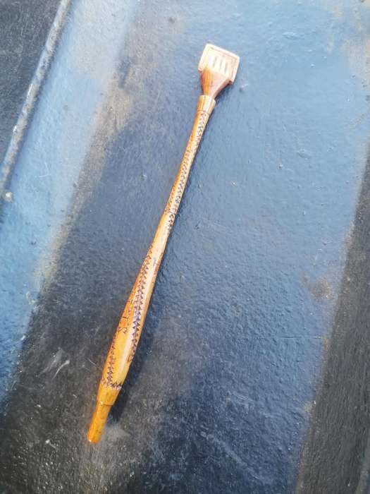 Family heirloom . A wooden pen made by Wynand Carl Nel in st Helena Boer war camp 1901