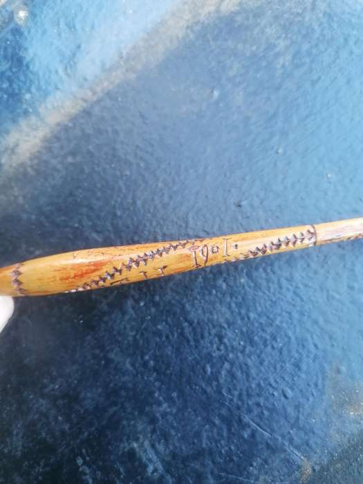 Family heirloom . A wooden pen made by Wynand Carl Nel in st Helena Boer war camp 1901